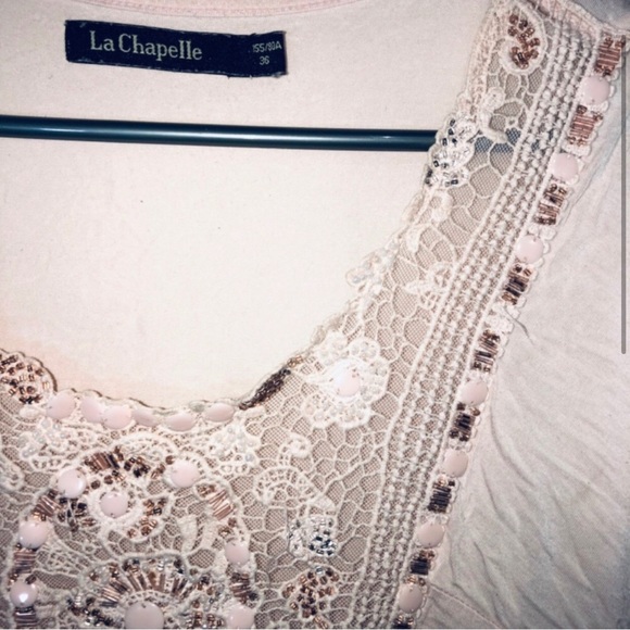 [LA CHAPELLE] Lace Butterfly Blouse - Picture 2 of 3